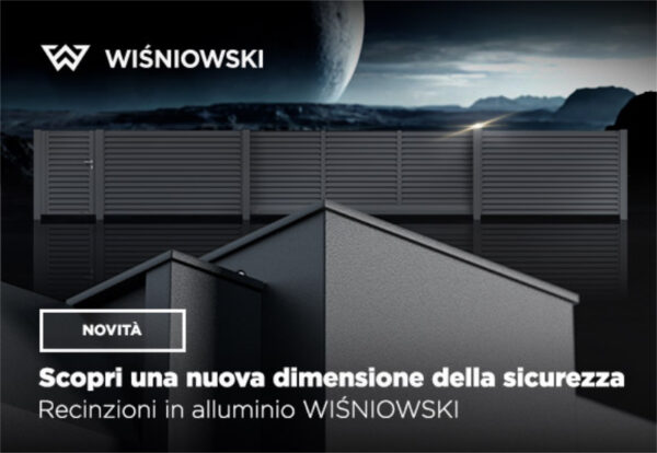 WISNIOWSKI OgrodzenieAlu 580x400 IT 1 600x414 Recinzioni in alluminio Wisniowski